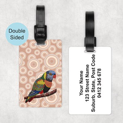 Personalised Aboriginal Luggage Tag | Indigenous Luggage Tag | Native Australian Animal Luggage Tag | Travel Gift | Custom Luggage Tag