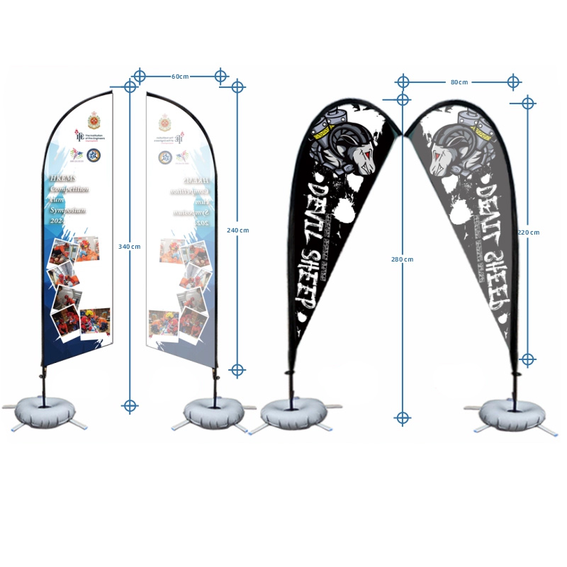 Water-injected flagpole 5m knife flag colorful flag custom beach flag outdoor sports stadium double-sided advertising road flag custom