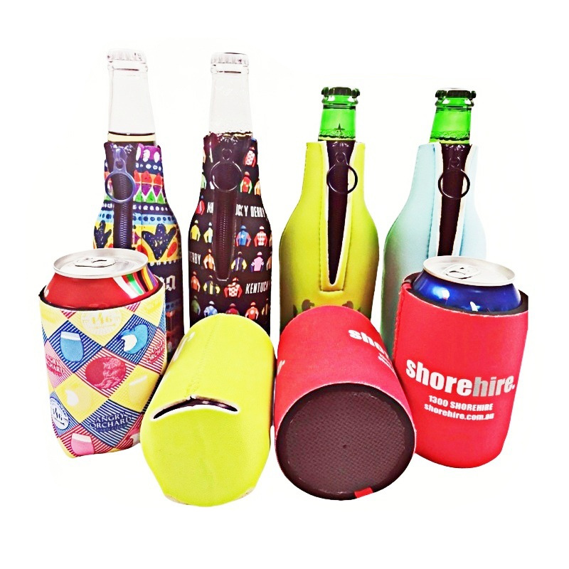 Manufacturer customized neoprene beer bottle sleeve with bottom cup sleeve cola cup sleeve sticky bottom cola sleeve